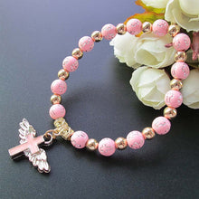 Charger l&#39;image dans la galerie, Bracelet Croix Aile d&#39;Ange