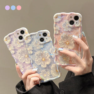 💐Coque de téléphone exquise de peinture à l'huile colorée pour iPhone