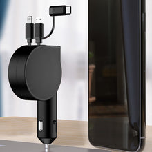Charger l&#39;image dans la galerie, Adaptateur de voiture à charge rapide télescopique 3 en 1