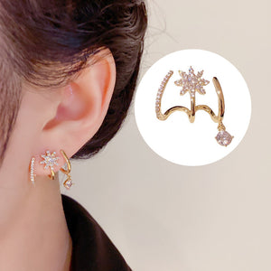 Boucles d'oreilles étoile à huit branches