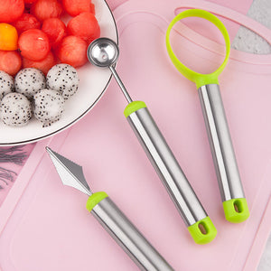 Ensemble de trois pièces pour creuser des fruits
