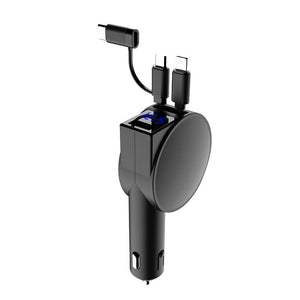 Adaptateur de voiture à charge rapide télescopique 3 en 1