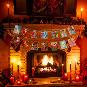 Bannière de Noël de style vintage