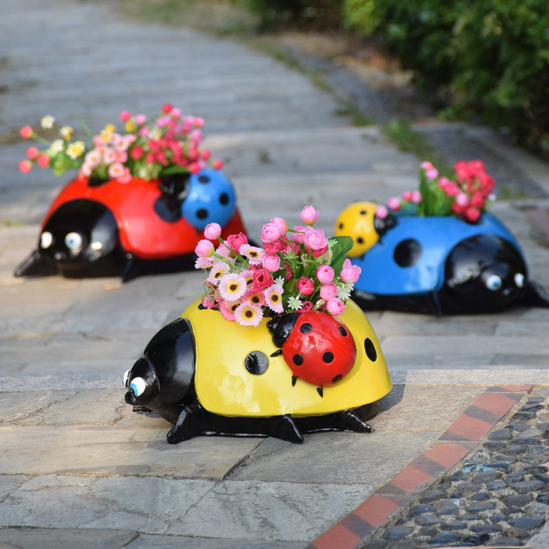 ✨Pot de Fleurs Coccinelle en Métal✨