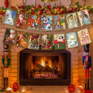 Bannière de Noël de style vintage