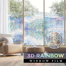 Charger l&#39;image dans la galerie, Film de fenêtre arc-en-ciel 3D, matériau PVC, réfraction, sans colle