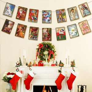 Bannière de Noël de style vintage