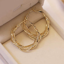 Charger l&#39;image dans la galerie, Boucles d&#39;Oreilles Torsadées à la Mode