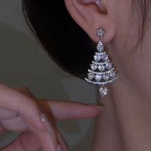 Charger l&#39;image dans la galerie, Boucles D&#39;oreilles Tiges Sapin De Noël