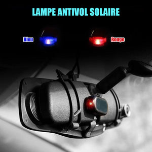 Lampe solaire à capteur antivol pour voiture