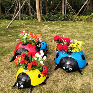 ✨Pot de Fleurs Coccinelle en Métal✨