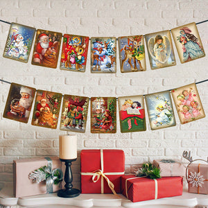 Bannière de Noël de style vintage