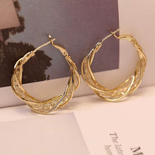 Charger l&#39;image dans la galerie, Boucles d&#39;Oreilles Torsadées à la Mode