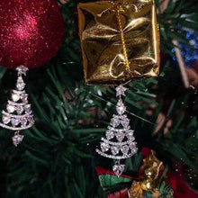 Charger l&#39;image dans la galerie, Boucles D&#39;oreilles Tiges Sapin De Noël