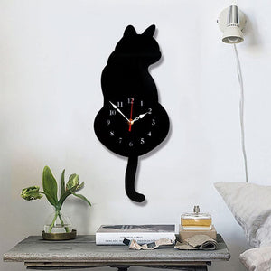 Horloge murale Chat nordique avec queue frétillante