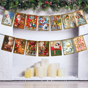 Bannière de Noël de style vintage