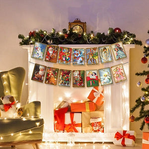 Bannière de Noël de style vintage