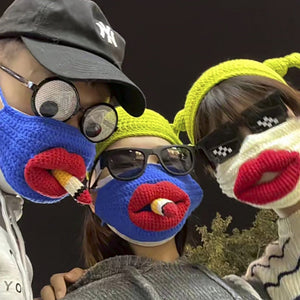 Masque de cigarette bouche saucisse