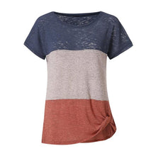 Charger l&#39;image dans la galerie, T-shirt à Manches Courtes d&#39;épaule Diagonal - ciaovie