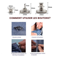 Charger l&#39;image dans la galerie, Bouton jeans sans couture ajustable