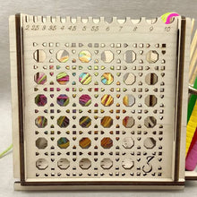 Charger l&#39;image dans la galerie, Bol à fil en bois tout-en-un – Outil de tricot multifonctionnel