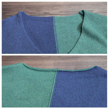 Charger l&#39;image dans la galerie, Pull en Tricot de Couleur Contrastée