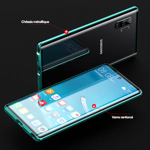Étui de téléphone trempé magnétique pour Samsung