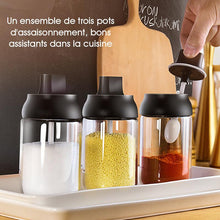 Charger l&#39;image dans la galerie, Pot à Condiments en Verre avec Cuillère - ciaovie