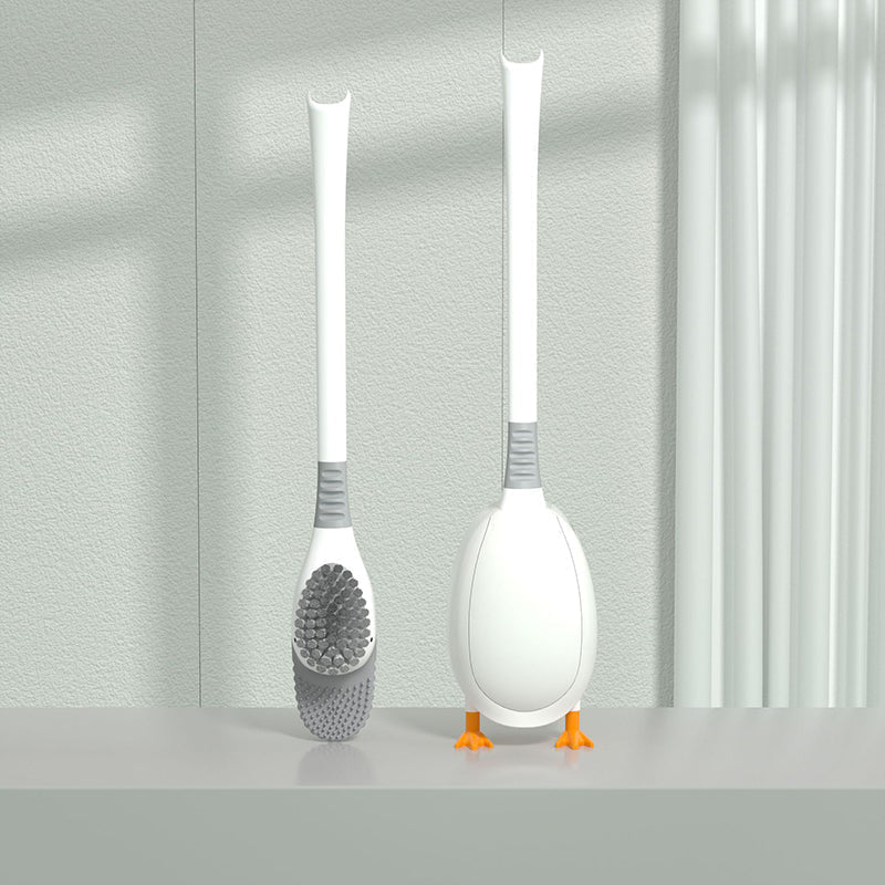 Brosse de Toilette Forme Canard à poils Doux à Long Manche