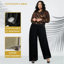 Charger l&#39;image dans la galerie, Pantalon Large en Soie Glacée pour Femme