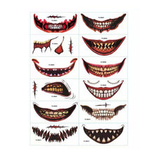 Charger l&#39;image dans la galerie, 🎃Halloween tatouage temporaire maquillage farce🎃