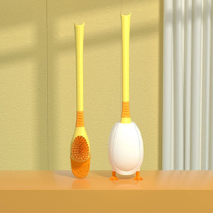 Brosse de Toilette Forme Canard à poils Doux à Long Manche