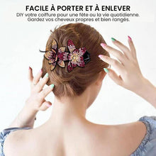 Charger l&#39;image dans la galerie, Pince à Cheveux Double Fleur Strass