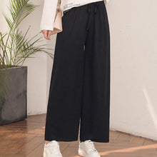 Charger l&#39;image dans la galerie, Pantalon Large en Soie de Glace Femme Taille Haute