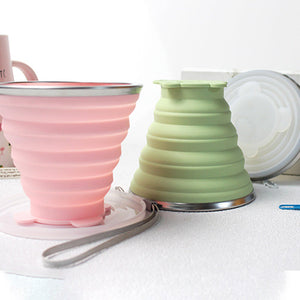 Tasse en silicone portable pour les voyages