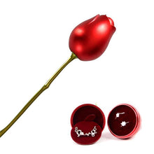 Charger l&#39;image dans la galerie, Collier forme de coeur serti de rose