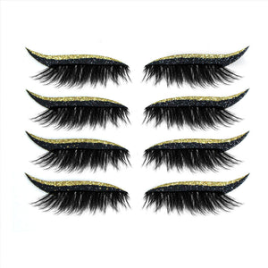 Autocollants imperméables et réutilisables pour eye-liner et cils