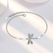 Charger l&#39;image dans la galerie, Libellen-Fußkettchen mit Perle