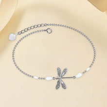 Charger l&#39;image dans la galerie, Libellen-Fußkettchen mit Perle