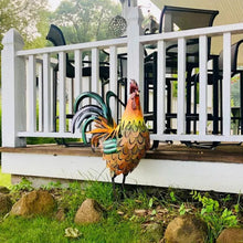 Charger l&#39;image dans la galerie, Coq de fer - détails étonnants et belles couleurs - art de la pelouse et du jardin