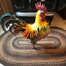 Charger l&#39;image dans la galerie, Coq de fer - détails étonnants et belles couleurs - art de la pelouse et du jardin