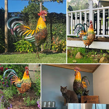 Charger l&#39;image dans la galerie, Coq de fer - détails étonnants et belles couleurs - art de la pelouse et du jardin