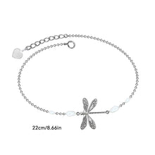 Charger l&#39;image dans la galerie, Libellen-Fußkettchen mit Perle
