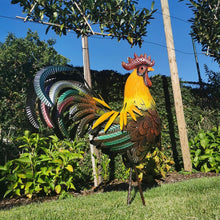 Charger l&#39;image dans la galerie, Coq de fer - détails étonnants et belles couleurs - art de la pelouse et du jardin
