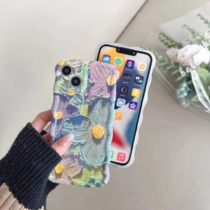 Coque de téléphone exquise de peinture à l'huile colorée pour iPhone