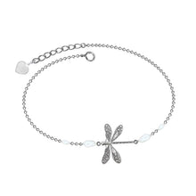 Charger l&#39;image dans la galerie, Libellen-Fußkettchen mit Perle