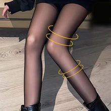 Charger l&#39;image dans la galerie, Flawless Legs Faux collants élastiques translucides chauds doublés de peluche