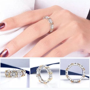 Bague Diamant Croix Pleine Moissanite