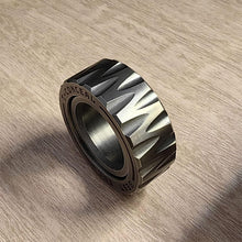 Charger l&#39;image dans la galerie, Anneau de Fidget de pneu de moto en acier inoxydable à double fonction