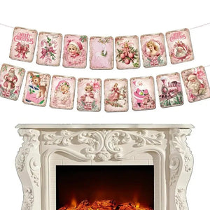 Bannière de Noël de style vintage